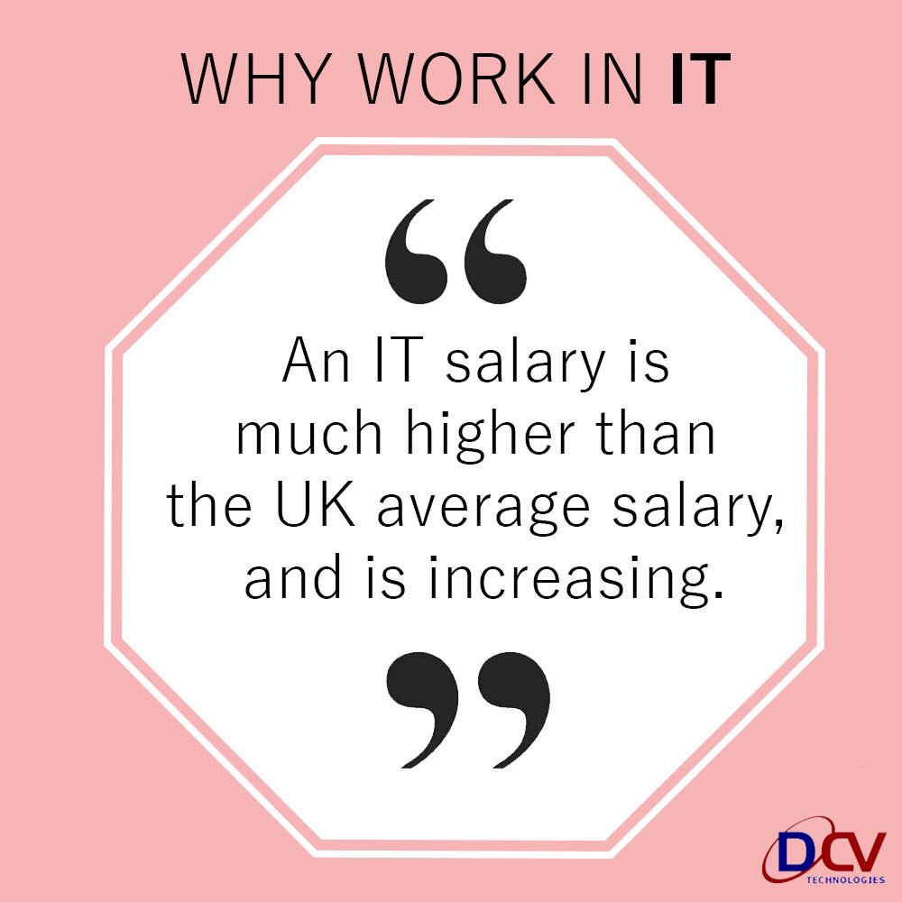 DCVTechnologies's tweet photo. Here's some #MondayMotivation as to why you should look into an #IT job. #dcvtechnologies #jobsearch #business #recruitment #salary #employ https://t.co/yqYQsCdfh9