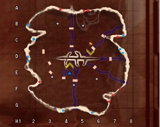 がおハル フェベ雪原の崖上オベ建築位置まとめました 青が崖登り可能です