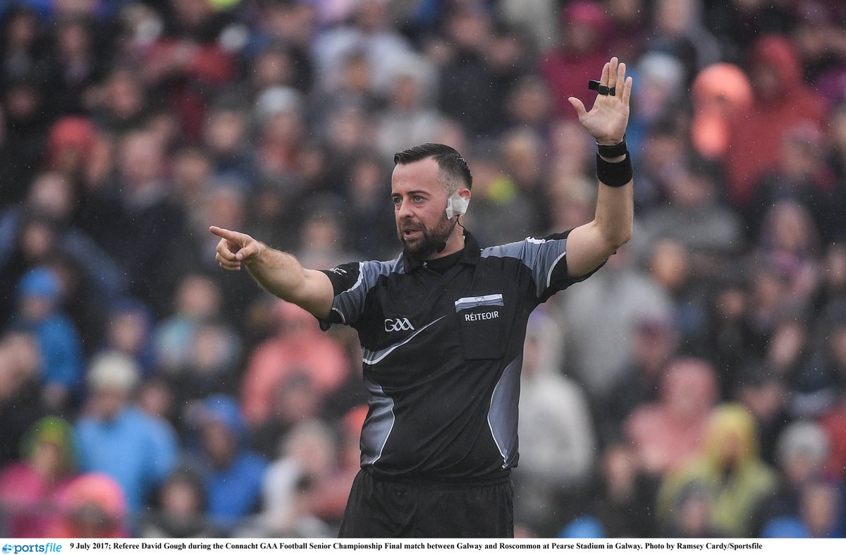 officialgaa's tweet photo. David Gough will referee the All-Ireland SFC Semi-Final replay between @Kerry_Official and @MayoGAA at Croke Park this saturday. https://t.co/2uPMTiDiJc