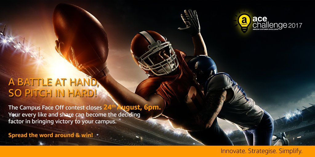Your every move can matter the most to your campus!  Visit: bit.ly/2v2Ym4R
#CampusFaceOffContest #ACEChallenge2017 #Amazon