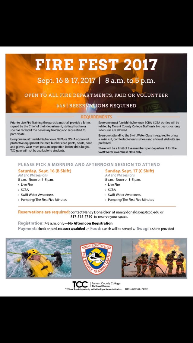 RutledgeDarrell's tweet photo. Great opportunity for some Fire and Swift Water Training. Contact us and we will get you registered. https://t.co/ULqLIkRcvL