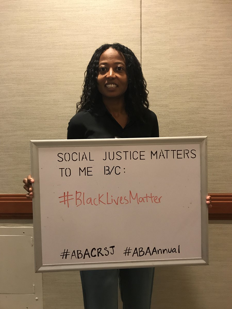 ABA_CRSJ's tweet photo. Panelist @tsedeye Gebreselassie shares why #socialjustice matters to her
@NelpNews #ABAAnnual #ABACRSJ https://t.co/FjCUbGlt2P