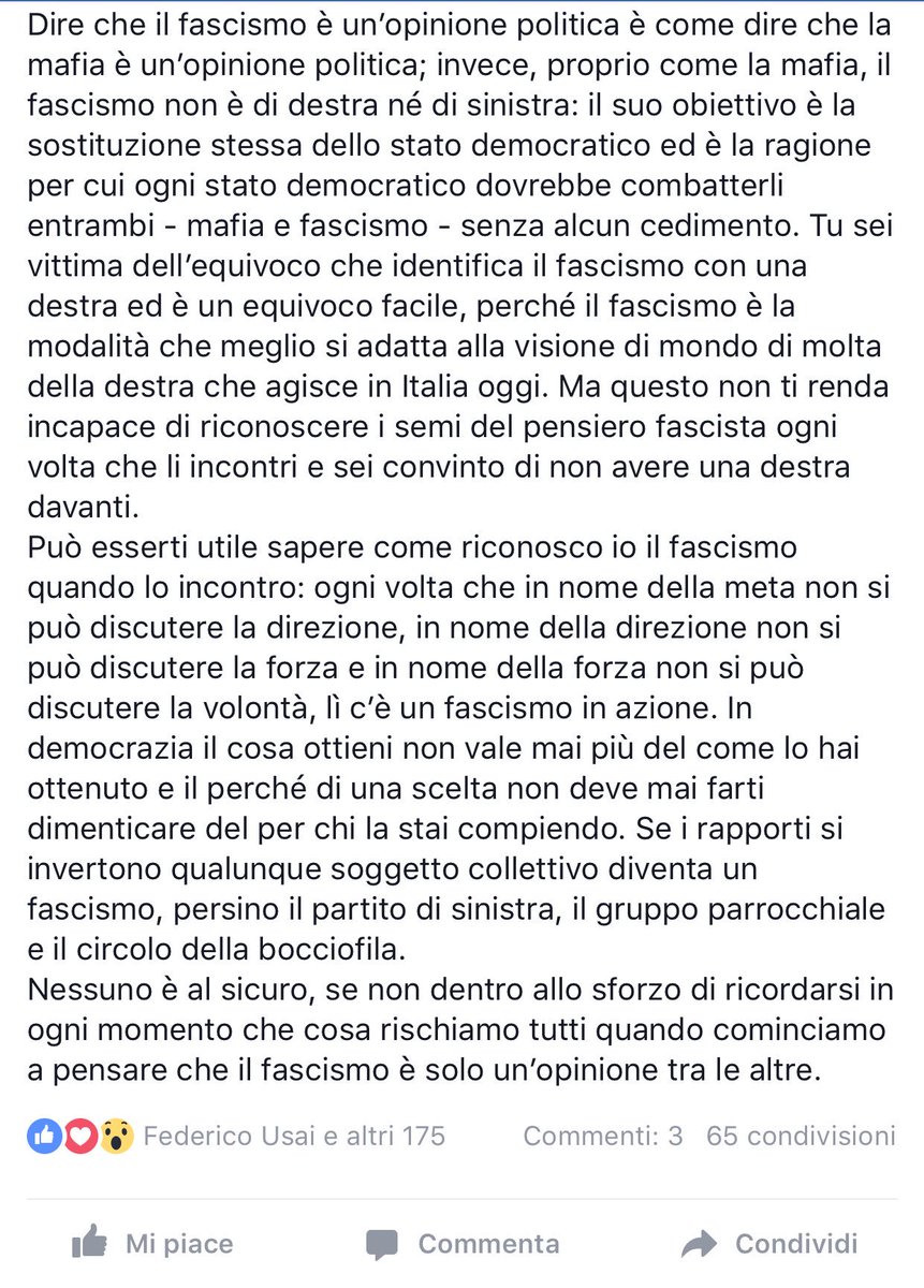 Fascismo for dummies di Michela Murgia.  
facebook.com/kelleddamurgia…
