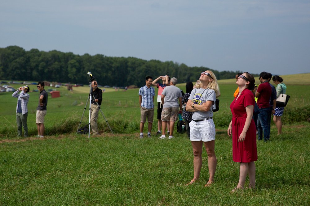 Some sights from the #Eclipse2017 viewing party on Horsebarn Hill at #UConn.