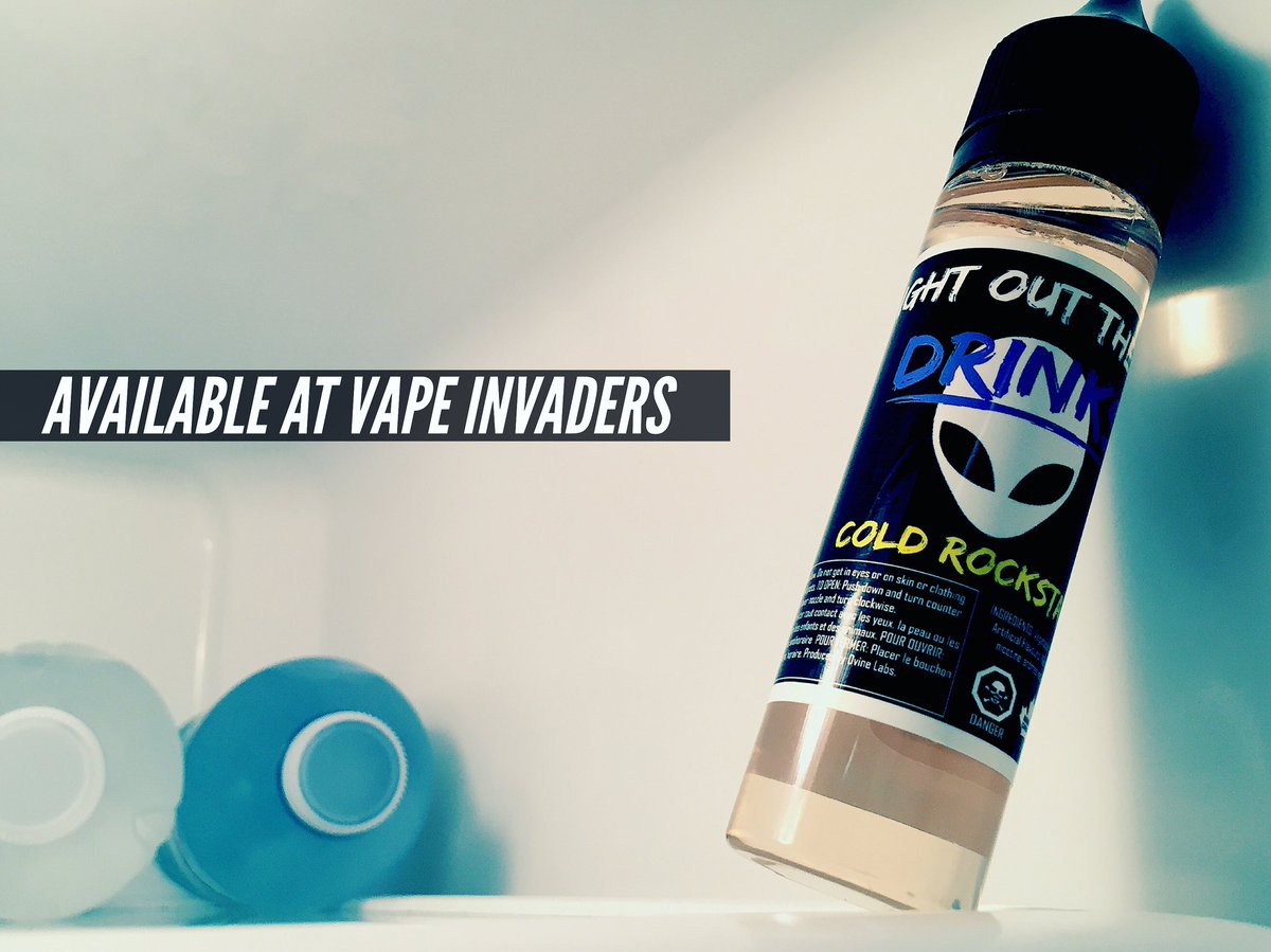 Vape__Invaders's tweet photo. New Vape Invaders house e-juice line! "Straight Out The Fridge." This is Cold Rockstar. #vaping #vapelife #vapefam #ejuice #eliquid https://t.co/KoN01GVu2v