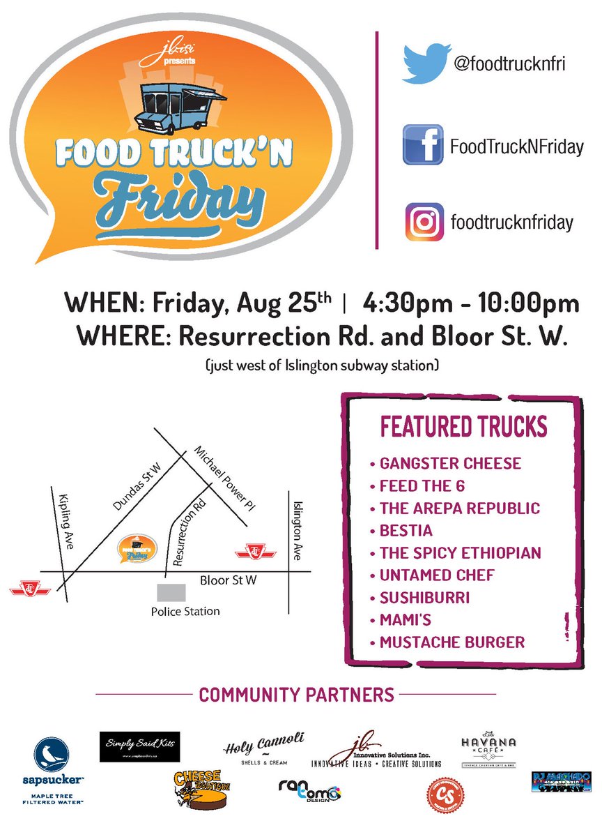 #SolarEclipse2017 on Monday, then #FoodTruckNFriday on Friday! Here's ur #foodtruck lineup for this Fri Aug 25. Come &amp; close out Aug w/ us!