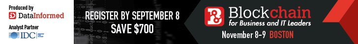 InsiderProjects's tweet image. Join @Data_Informed and @IDC at Blockchain for Business &amp;amp; IT Leaders, Nov. 8-9 in Boston. Register now &amp;amp; SAVE $700! bit.ly/2whSU27