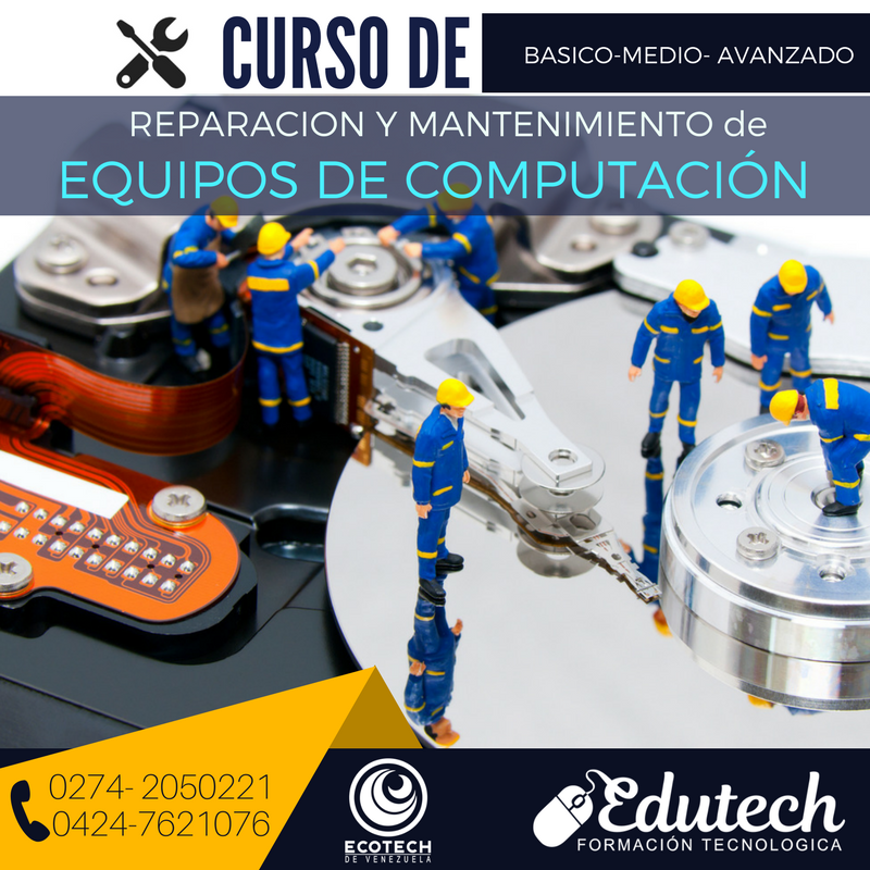 EdutechVzla's tweet photo. #edutech ya abrio inscripciones para el #curso de #mantenimiento  #reparacion de #computadoras  #laptos #Software en #Merida https://t.co/Ottxbylwoj