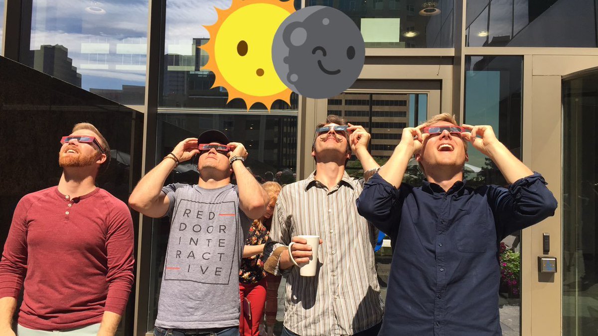 reddoor's tweet photo. 2 offices: 1 #SolarEclipse2017. We loved being able to see the eclipse from our SD &amp; Denver offices. #RDICulture https://t.co/ewka8mis4e