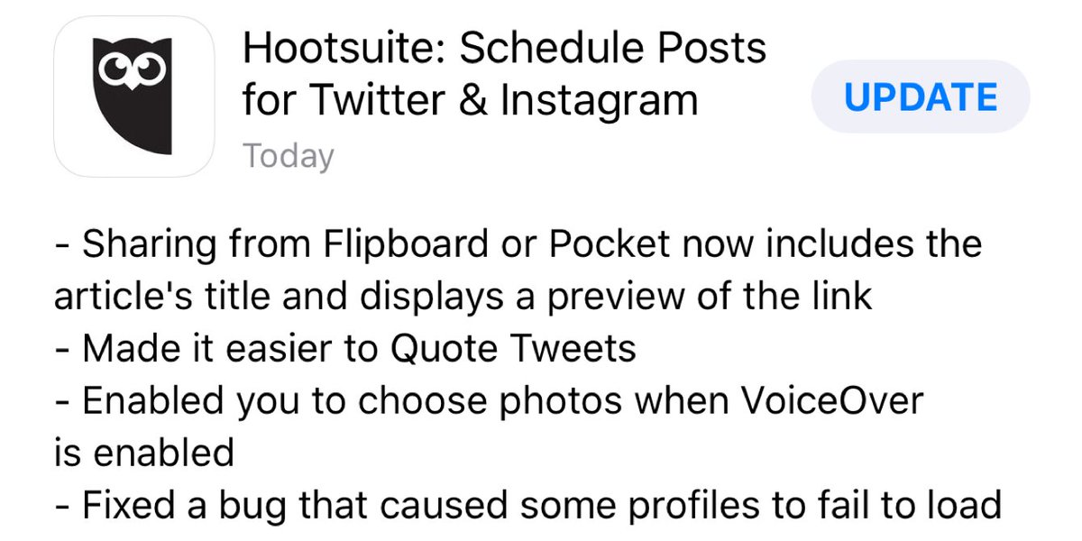Update to our iOS app rolling out today. Try it out and let us know what you think ow.ly/sIfY30ezBi3