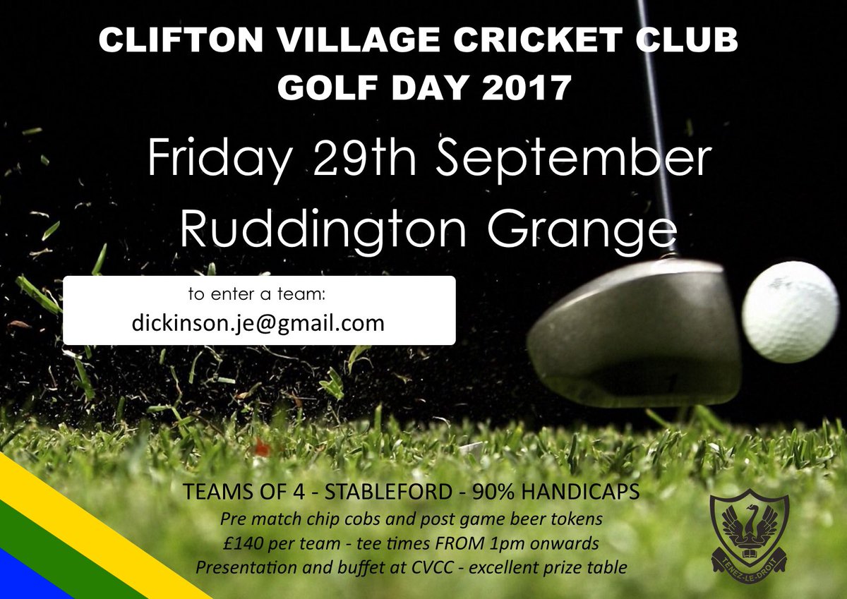 We now only have 1 place available for our golf day in September! 
Get in touch if you're interested in taking part in this great event!