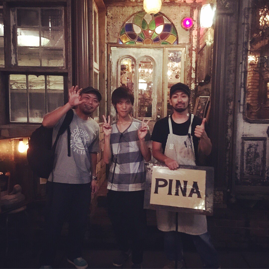 74sym_in's tweet photo. BACKSKiDのシモンくんとBitemptyのセスミくんが働くPINAへ行って来ましたー
牛サガリレアステーキ美味しかった!!
次はピザとアヒージョを食べたい!
#PINA
#BACKSKiD
#Bitempty
#休日 https://t.co/DGx3FtnlZ9
