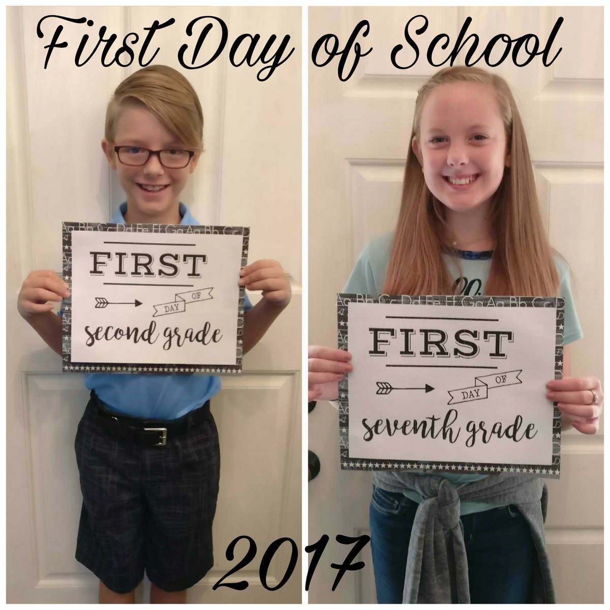 Big day for both kiddos and they were both excited! So proud of their love for school. #RCISDJOY