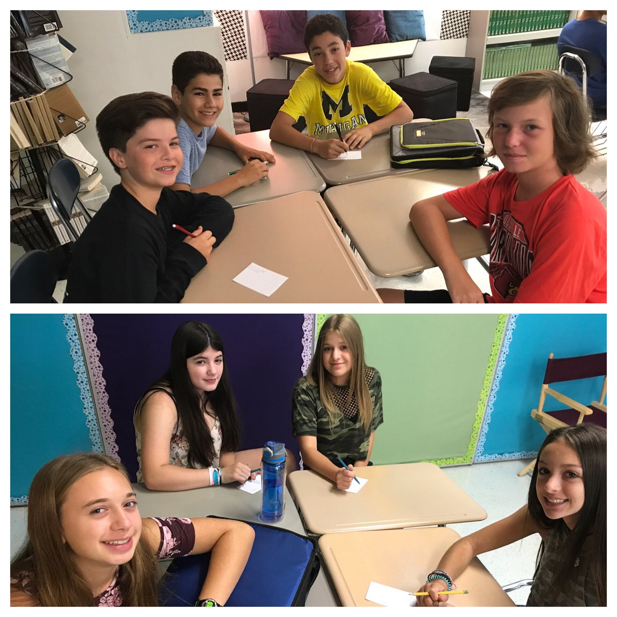 RiddleMeThat109's tweet photo. 8th grade blue team students in LA class! #cmsopeningday @109Caruso https://t.co/9W0gxH7K5c