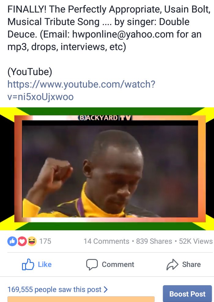 HAPPY BIRTHDAY \"Usain Bolt Tribute\" by Double Deuce.. 
 