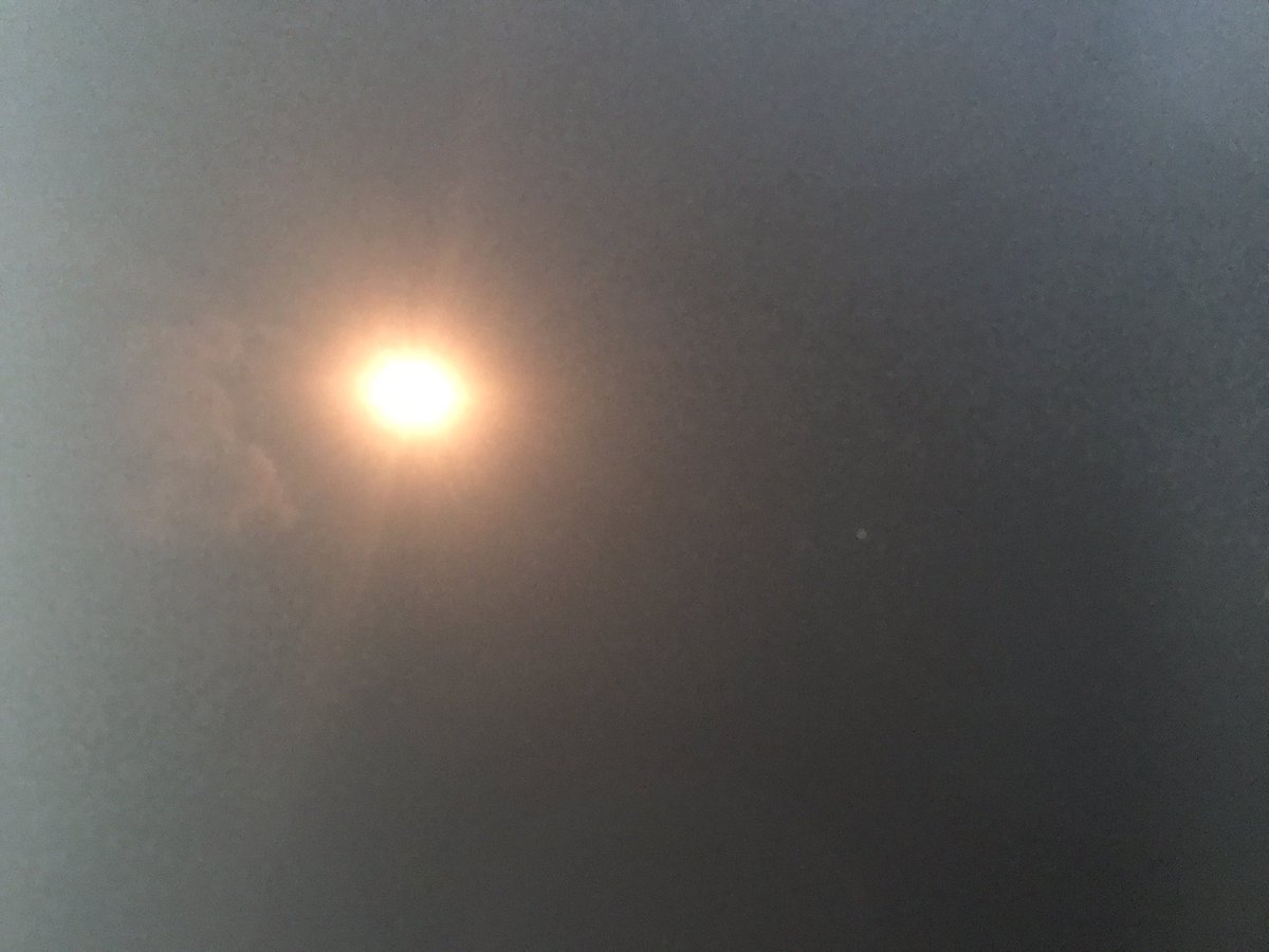 Poor quality iPhone-thru-glasses photo. #GallatinEclipse #2017solareclipse