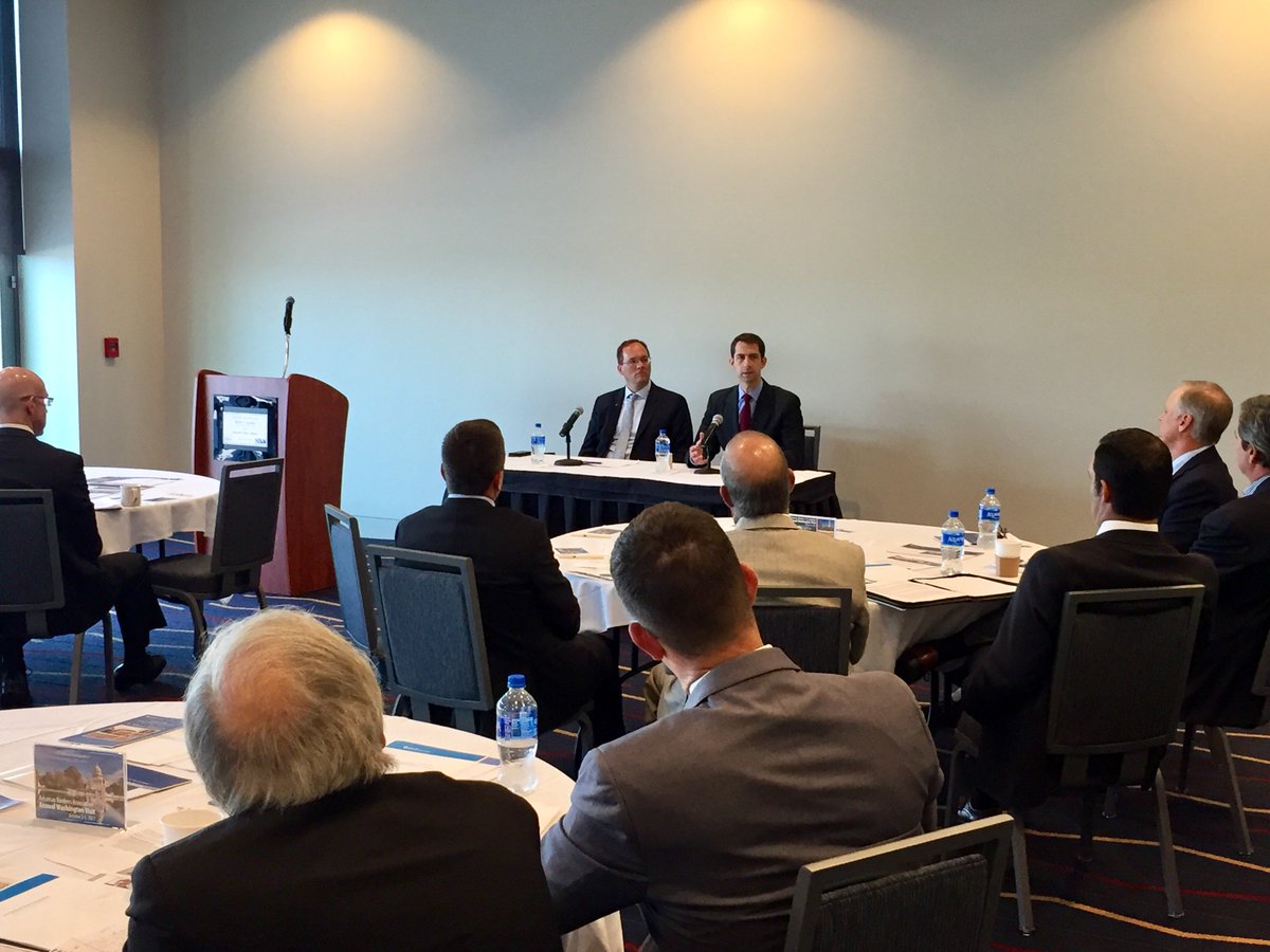 Great to have <a href="/USOCC/">OCC</a> Comptroller Keith Noreika in Little Rock with me to meet with <a href="/ArkBankers/">Arkansas Bankers Association</a> today.