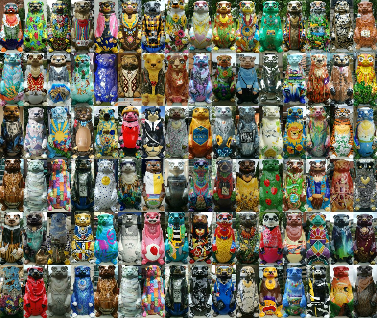 BrumHour's tweet photo. Here's 96 of the 98 #TheBigSleuth bears I've visited. One is at bear hospital &amp; the final one at @dudleyzoo. @Bham_Childrens @TheBigSleuth https://t.co/8jqaMtL7YT