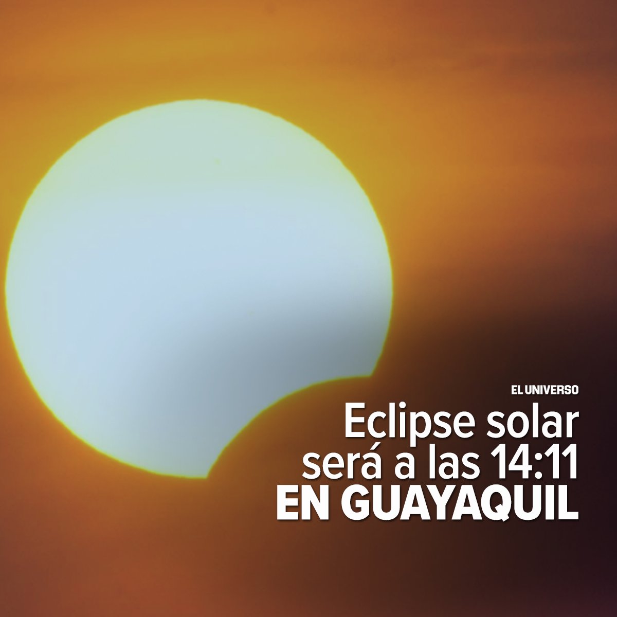 eluniversocom's tweet photo. #Eclipse solar 2017 se podrá ver parcialmente en algunas ciudades de Ecuador. ►  https://t.co/yeB9EMH7Vm https://t.co/0q2mKvzhLg