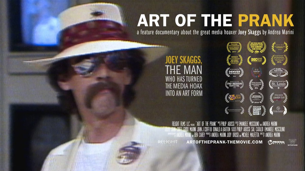 svatheatre's tweet photo. #AfterSchoolSpecial free screening #1: Art of the Prank, abt hoaxster Joey Skaggs, who some might say invented #fakenews. Mon 9/11 @ 7PM! https://t.co/CGJurtqKkN