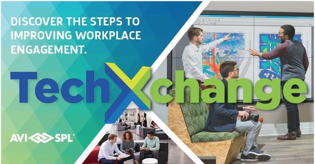 AVISPLCanada's tweet photo. Join us at AVI-SPL's TechXchange! We'll have all you need: #AV experts, insight, food &amp; prizes! https://t.co/aJVaSimZ3x #avtweeps https://t.co/EvkczVCyDD