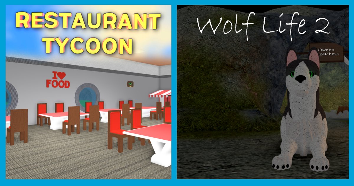 Roblox On Twitter On Today S Robloxgamespotlight Get Cooking In Restaurant Tycoon Live As A Wolf In Wolves Life 2 3 30 Pm Pdt On Https T Co T4vppe04qo Https T Co Ev0ag49qb0 - wolves life 2 roblox wolf life wolf animals
