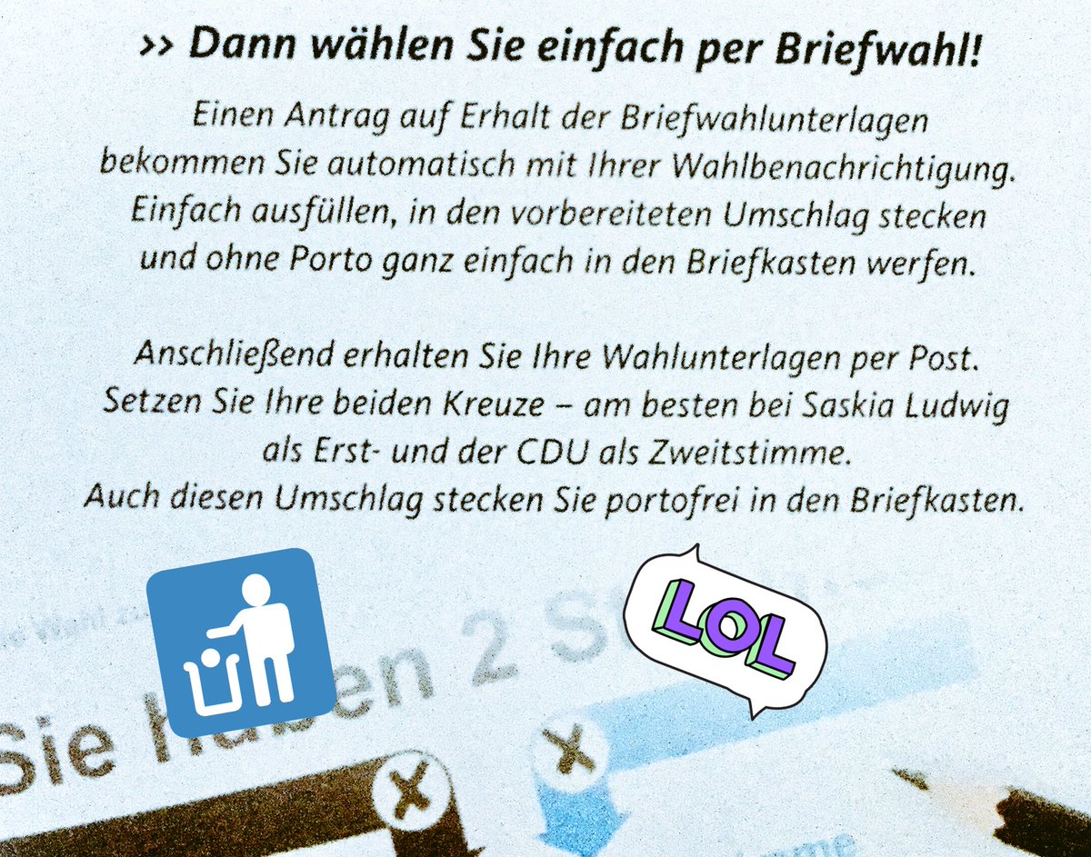 Genderbeitrag's tweet photo. Ähm nein. #analogpost https://t.co/MedLgjHuCC