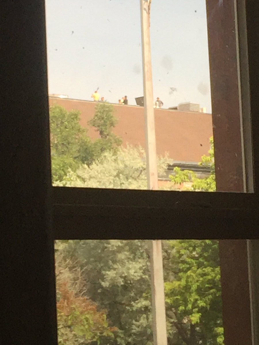 Watching people watch the eclipse. I think they're sharing one pair of glasses #smart #Helena