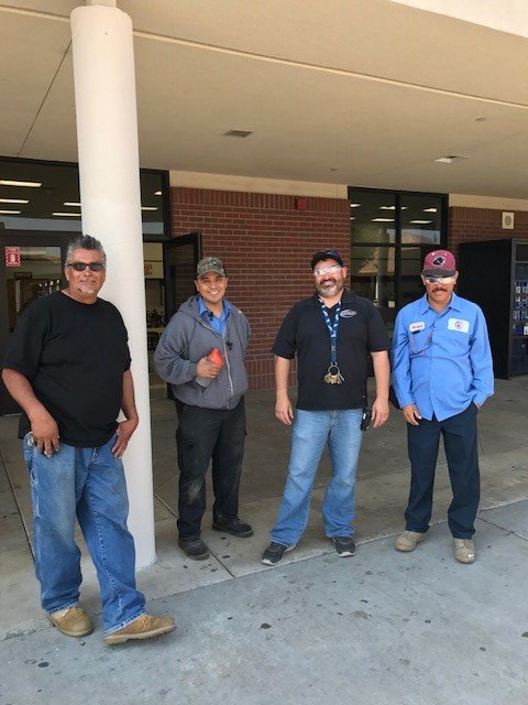 WRHS students and staff experiencing the eclipse today! #SolarEclipse2017 #WRHSCougars