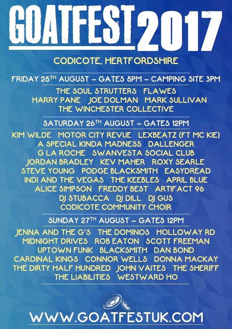 Looking forward to Sunday! Catch me on the Main Stage on Sunday! #Goatfest #Hertfordshire #unsignedmusic