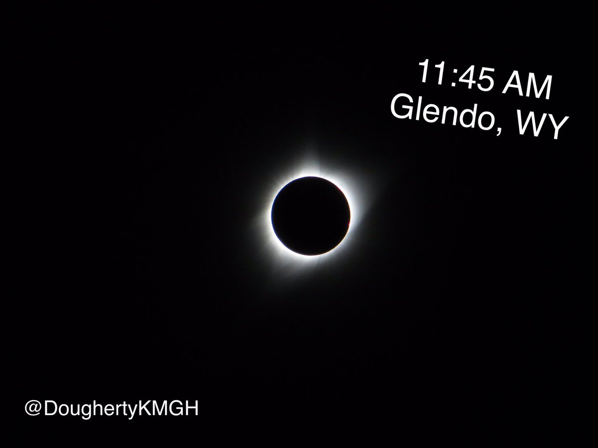 Totality!!! So cool!  Such an awesome sight.  #SolarEclipse #Eclipse2017 #Wyoming #Glendo