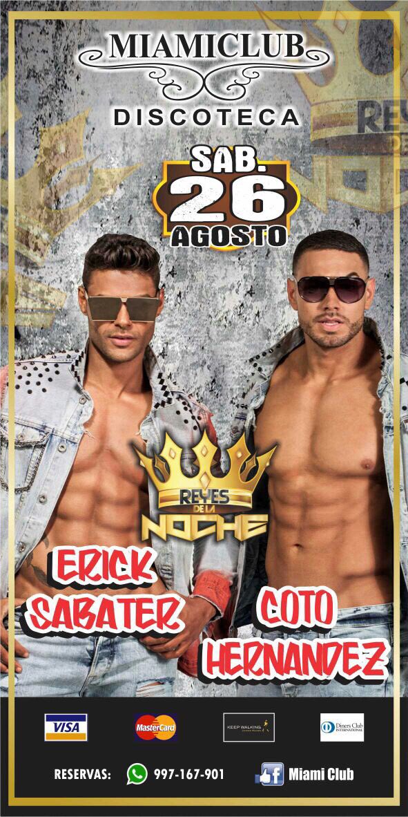 Este sábado 26 Los Reyes de la Noche estarán en Manchay en la discoteca Miami Club