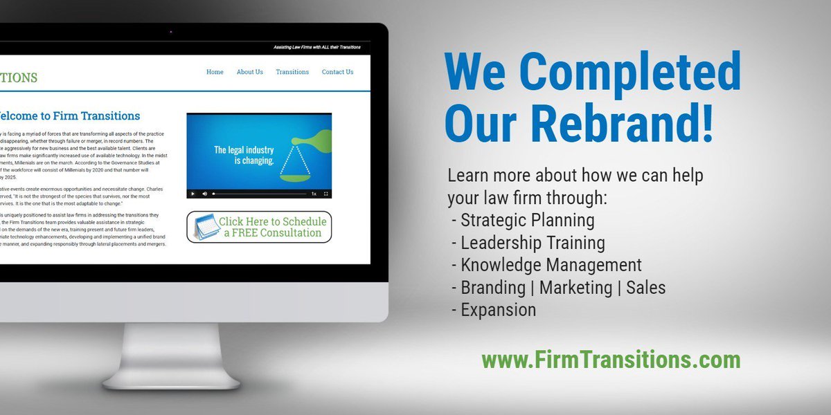 firmtransitions's tweet photo. Firm Transitions can help your law firm with #strategicplanning #leadershiptraining #knowledgemanagement #lawfirmbranding and #expansion. https://t.co/bYUpXr0YBb
