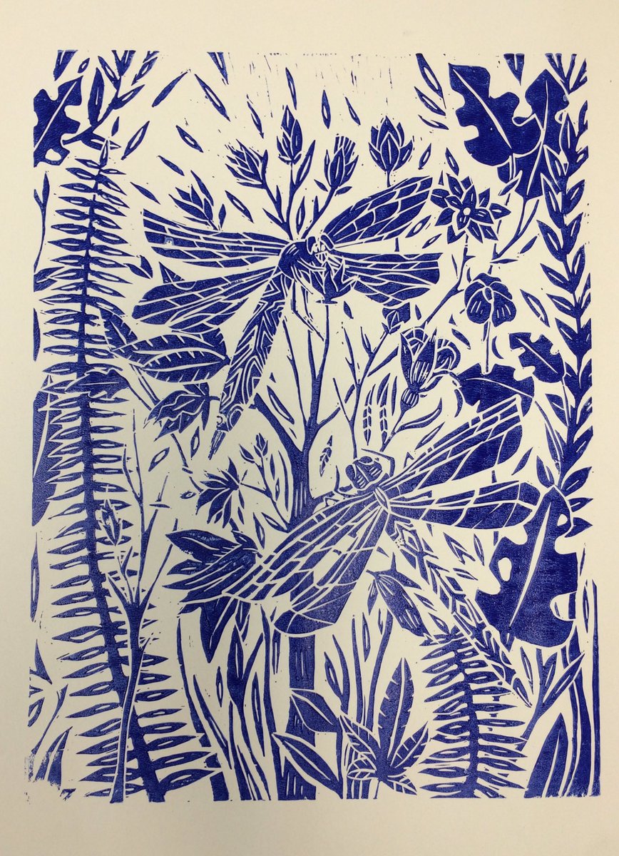 Alex_McGinn's tweet photo. First test prints! #illustrationnow #linocut #linoprint #naturelover #decorativeillustration #illustratoratwork #illustrationart https://t.co/D29xD50cPP