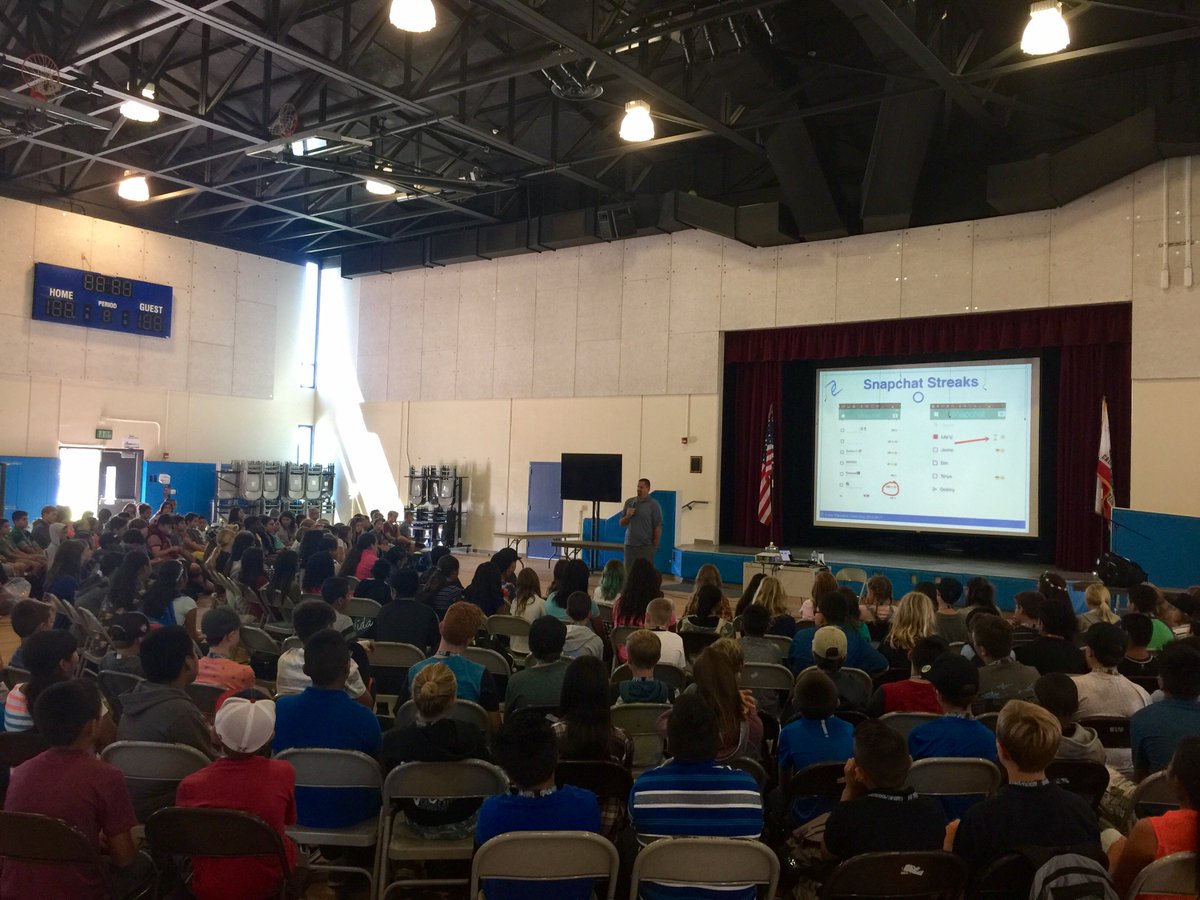 SecondaryCandI's tweet photo. Algorithms, Apps, &amp; cortisol levels! ..."My Digital Life" 6th grade assembly @VIDASharks https://t.co/oCzyqq9c70