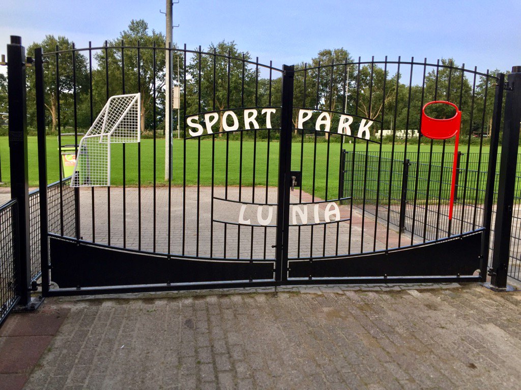 Toegangshek sportpark Lunia ziet er weer geweldig uit! #klasse