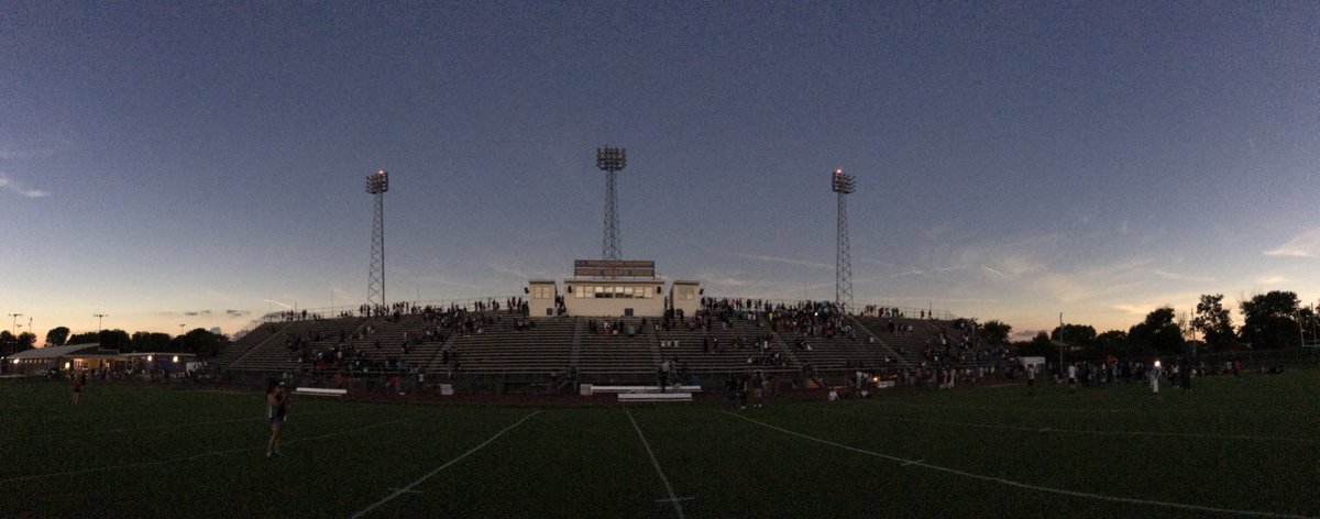 El Donaldson Stadium during totality at #eclipse2017