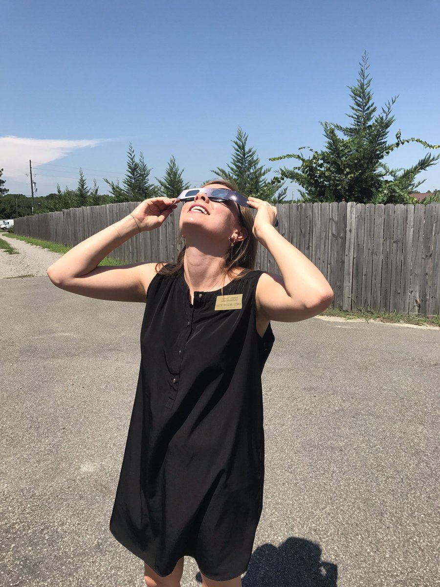 ToEmpower's tweet image. F2F Katie is checking out the #SolarEclipse17 !!