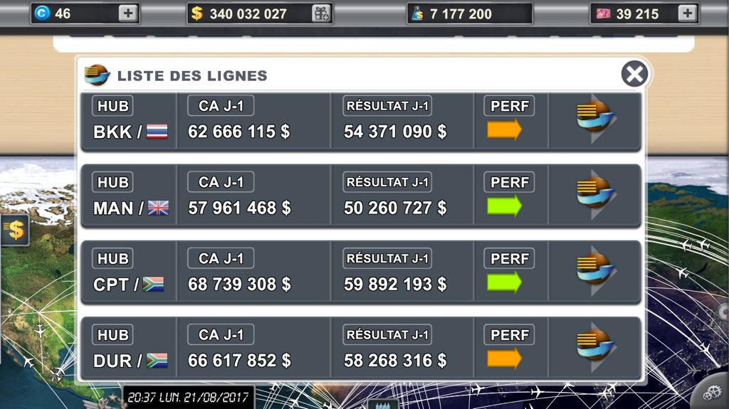 Airlines Manager on Twitter "Voici le top 3 des Hubs les plus utilisés