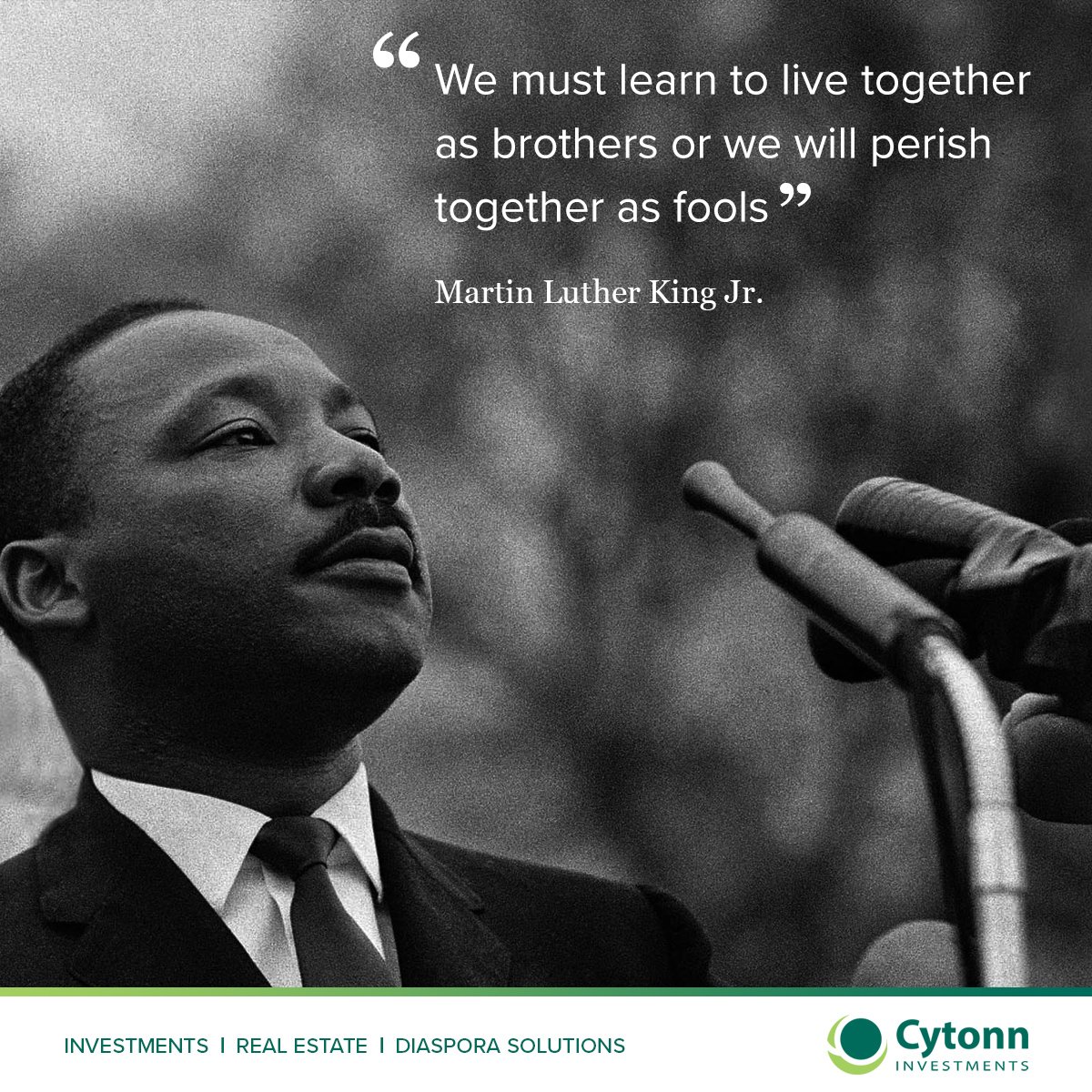 Cytonn Investments On Twitter We Must Learn To Live Together As Brothers Or We Will Perish Together As Fools Good Morning