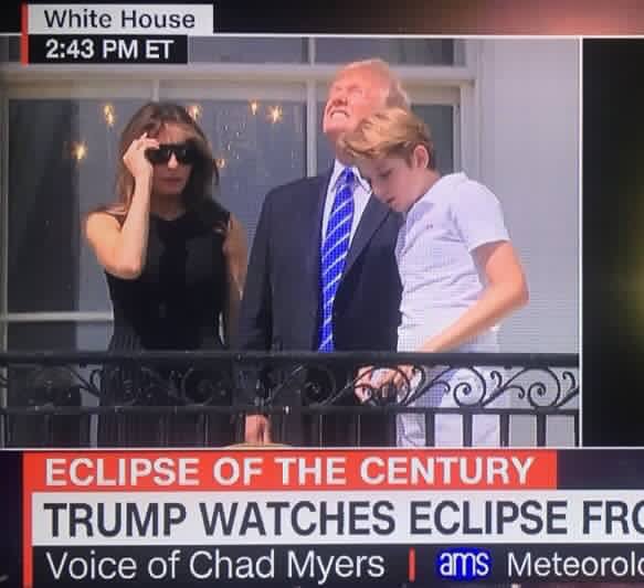 ShooterMcGavin's tweet photo. When you think the Solar Eclipse is fake news https://t.co/4HHiNM0mCk