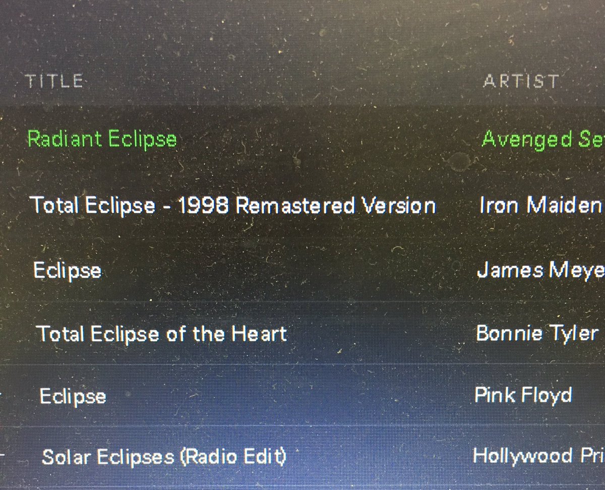 BVU_Power's tweet photo. The first six songs on today's playlist! #Eclipse #developaworldview https://t.co/FBRYsOphXk
