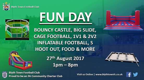 blythtown1's tweet photo. Our Family Fun Day returns on Sunday-Cage Football, Bouncy Castle, 1v1 &amp; 2v2 inflatable football courts. FREE entry!
https://t.co/aDTRaGEYUi https://t.co/RBiVlaB5Ho