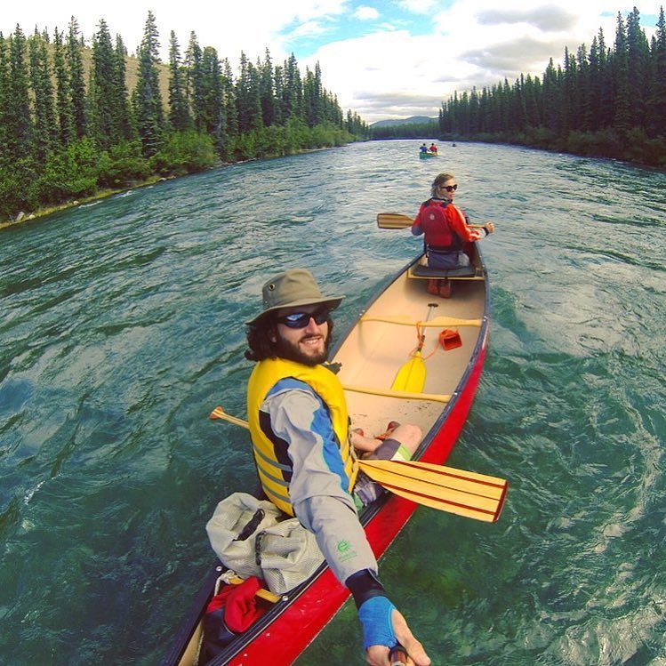 PositiveChang13's tweet photo. On the road again!!! Finally! But without our wheels... Canoeing on a Yukon river is stunning! #MyYukon #wildernes… https://t.co/ztIWYJQcme https://t.co/PGnFwNh5wx
