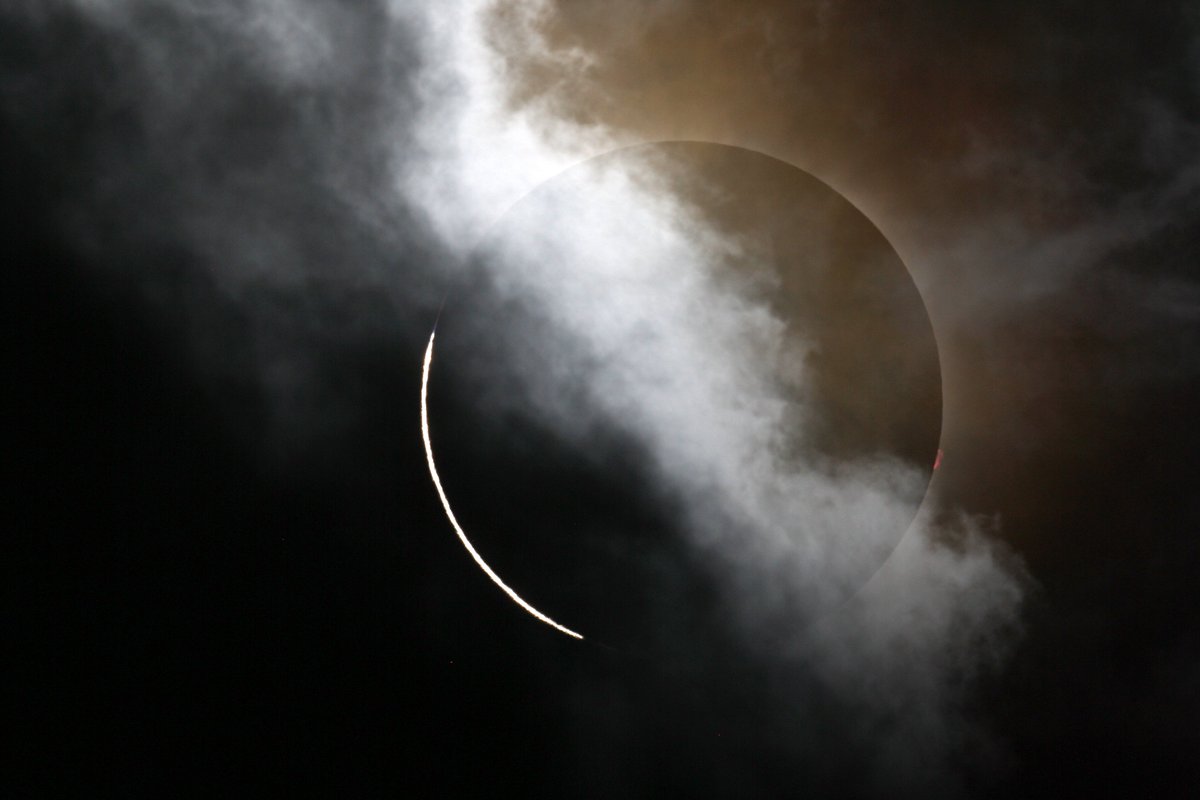 Eclipse from Nashville TN. Shot with 8' Newtonian telescope.