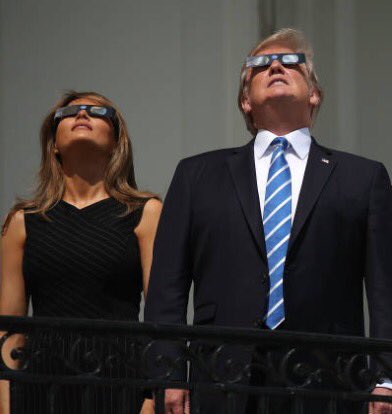 CNN bashes Donald Trump for looking into sky during  #SolarEclipse2017