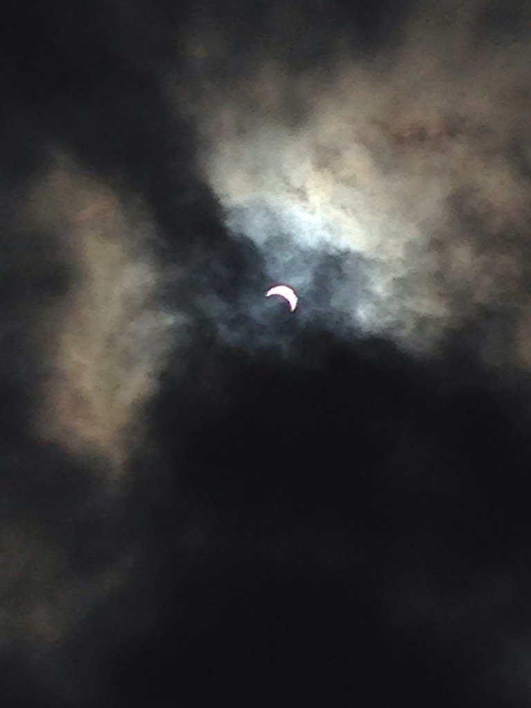 TheDramaticKid's tweet photo. Was rough getting a picture but it was worth it. #EclipseDay #EclipseFever #EclipseDelaware #Eclipse #lunareclipse https://t.co/SUGpjtJAJF
