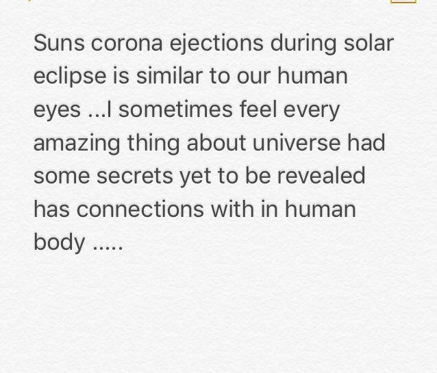 jahnav_i's tweet photo. @NASASolarSystem @NASA #SolarEclipselive #SolarEclipse17 suns coronal ejections similar to human eye #amazing https://t.co/j9MIKvA3EG