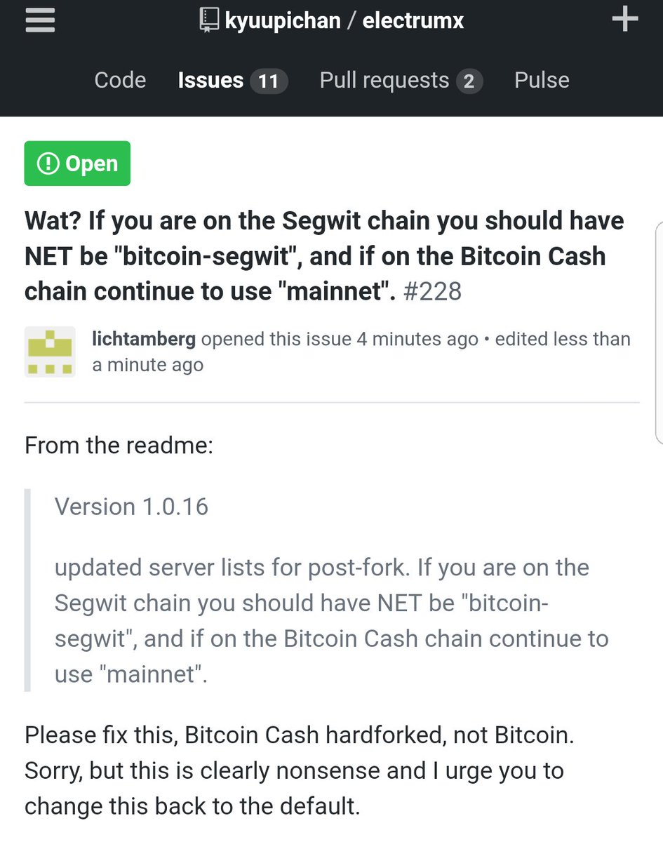 fahmyeu's tweet image. And so the battle continues... This time ElectrumX is trying to push the bcash propaganda... #Bitcoin is the mainnet!