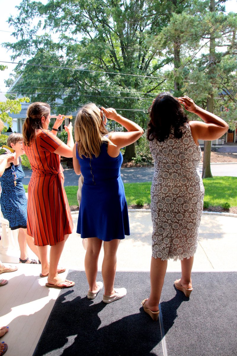 Watching #eclipse2017 from our porch this afternoon!